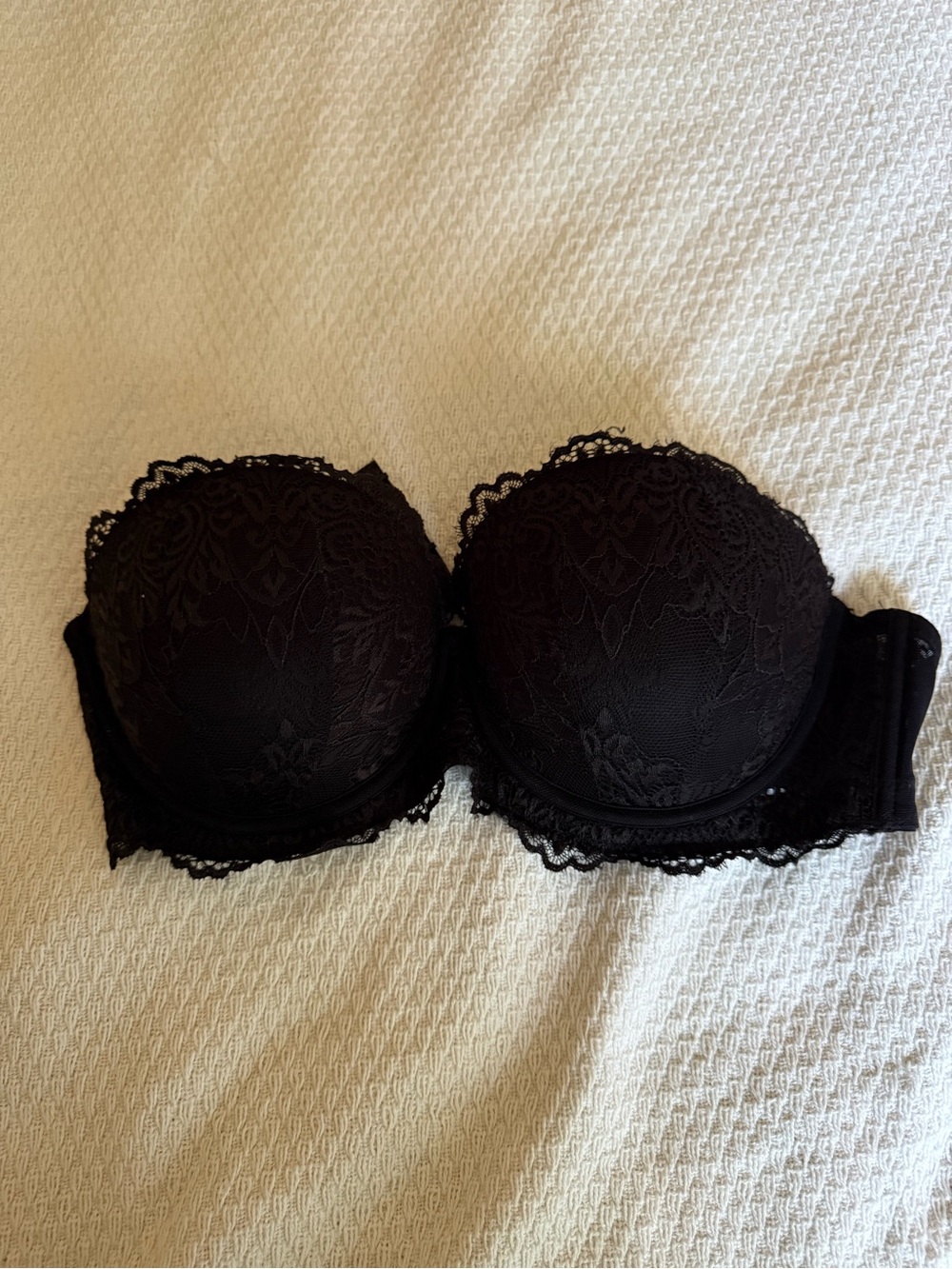 Black Lace Strapless Push-Up Bra - Women Intimates